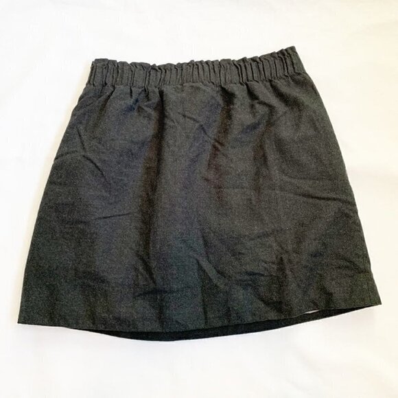 J. Crew gray wool blend elastic waist lined mini skirt with pockets - Size 4 - Picture 8 of 9